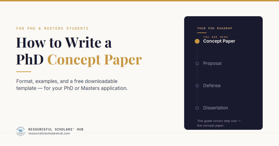 How to write a PhD concept paper