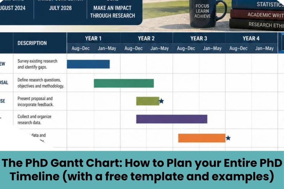 PhD Gantt chart