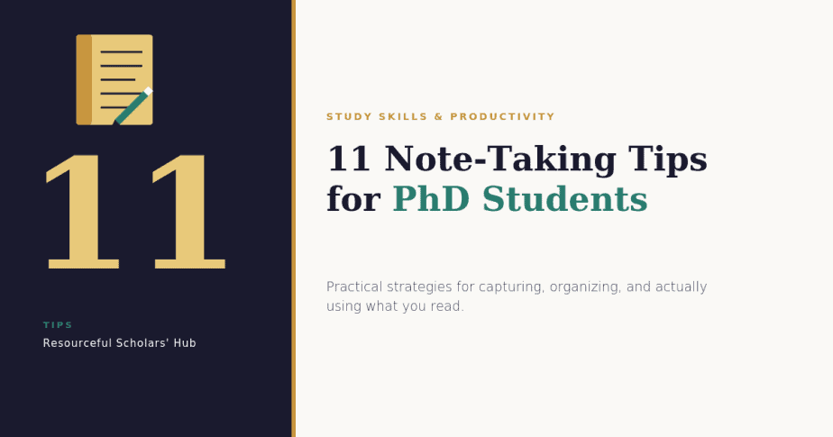 Note taking tips for PhD students