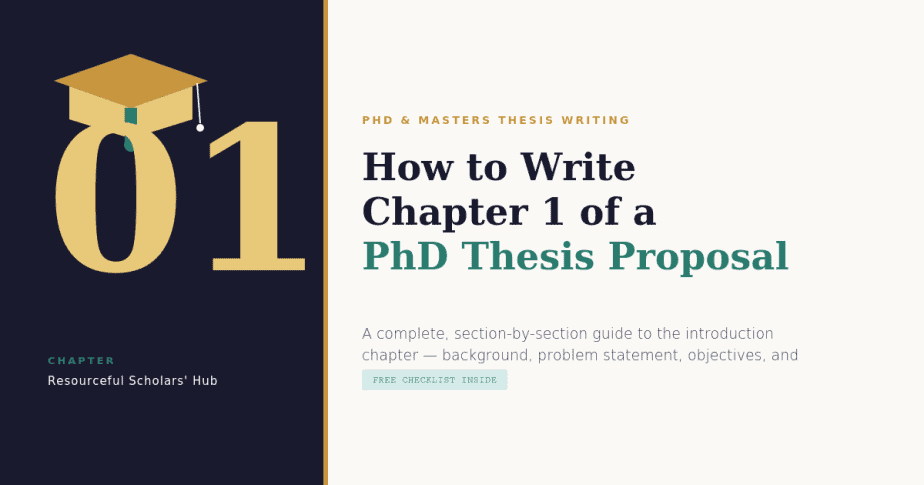 How to write chapter 1 of a PhD thesis proposal