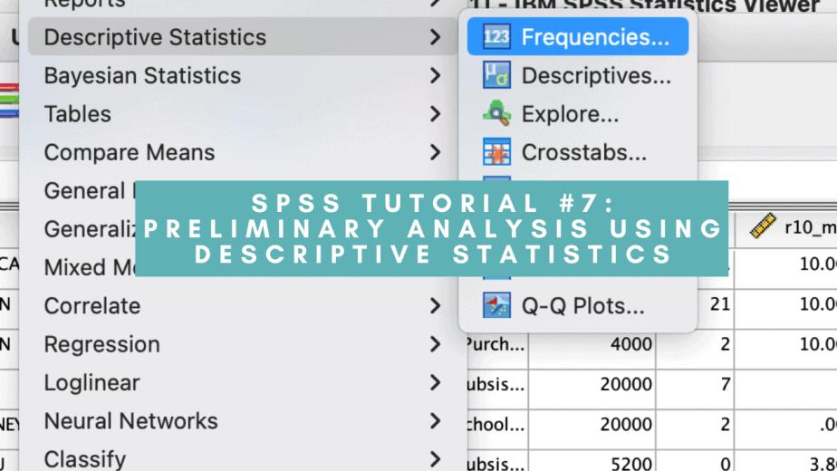 spss-tutorial-7-preliminary-analysis-using-descriptive-statistics-in