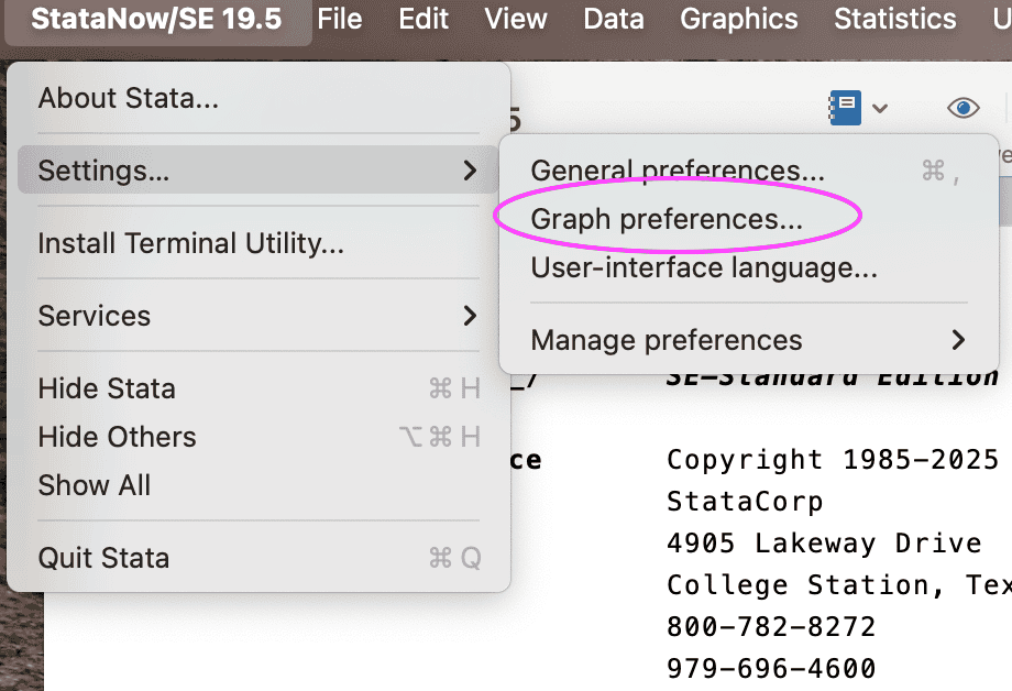 7e.Graph preferences